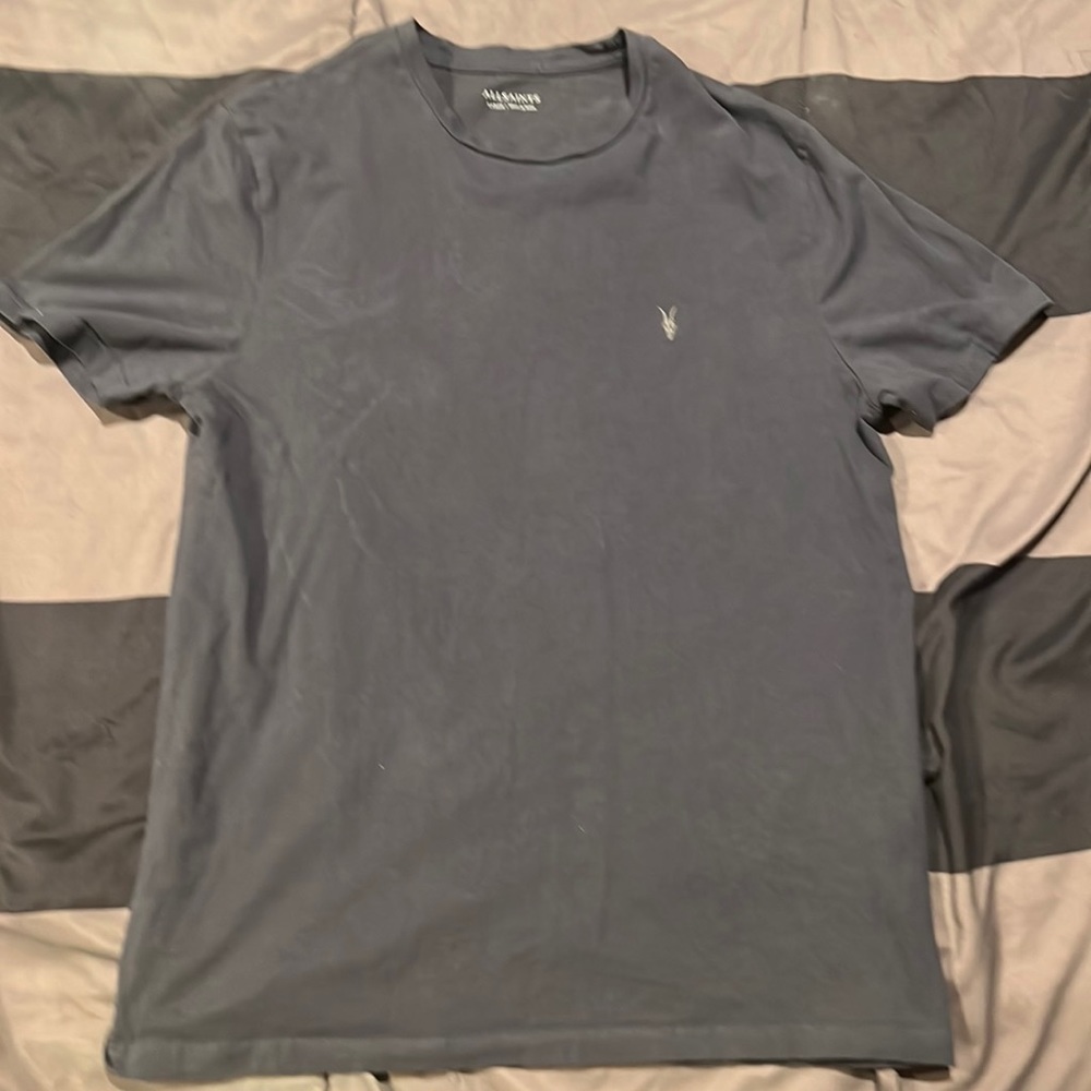 All Saints Gray Cotton Tee